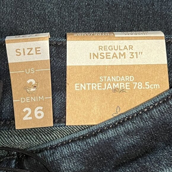 prAna Sienna Jean Deep Blue Skinny Stretch Denim Women Dark Wash New - Picture 6 of 9
